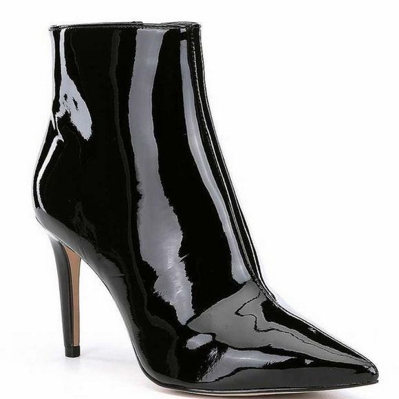 Gianni Bini Shoes - Gianni Bini Nailah Black Patent Leather Booties